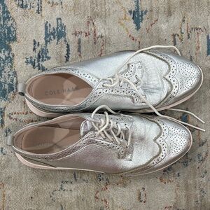 Cole Haan Women's Metallic Silver Flats